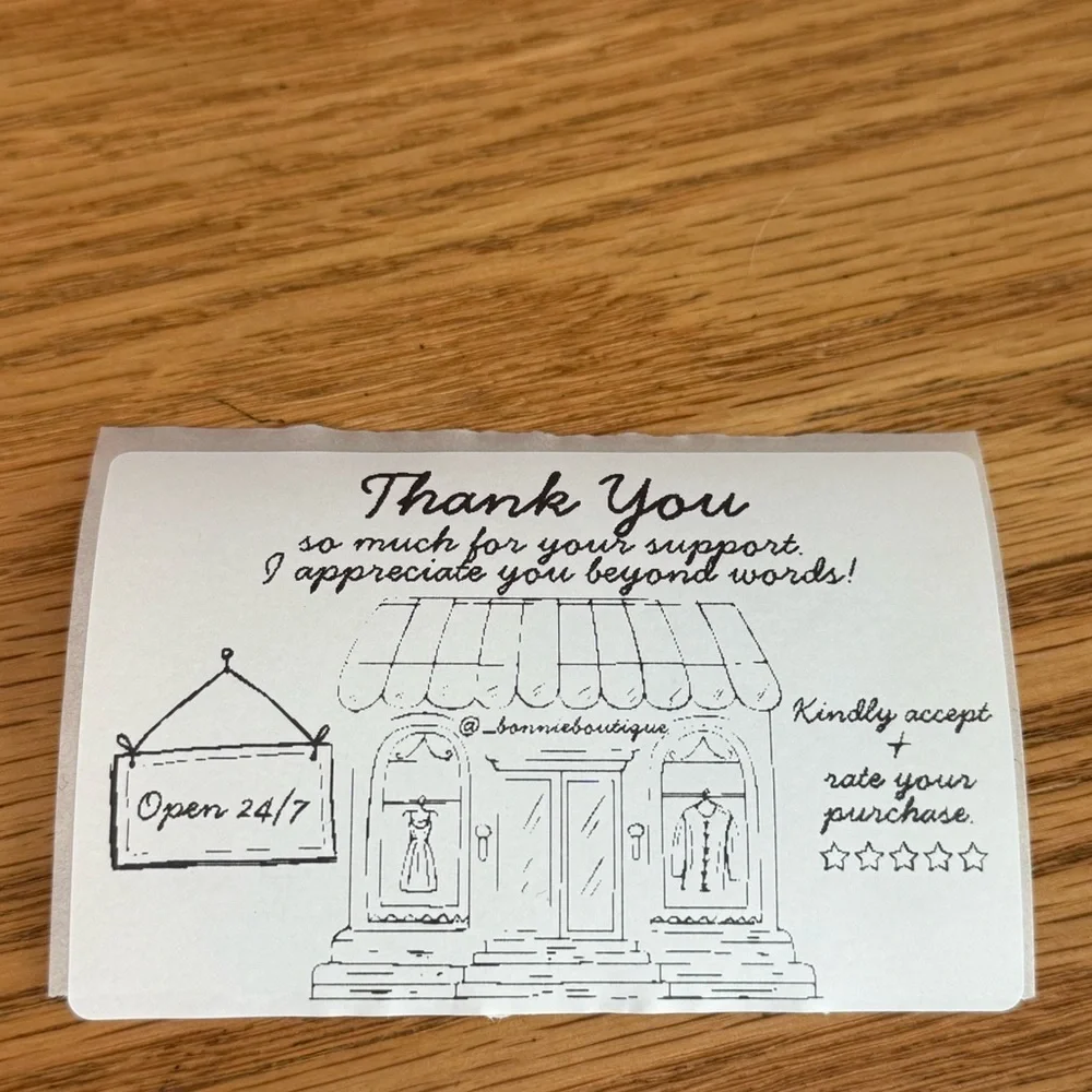 BUY NOW 200‎ Custom Thank You QR Stickers Mix & Match